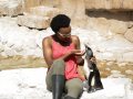 Laurina Feeding Sammy The Penguin
